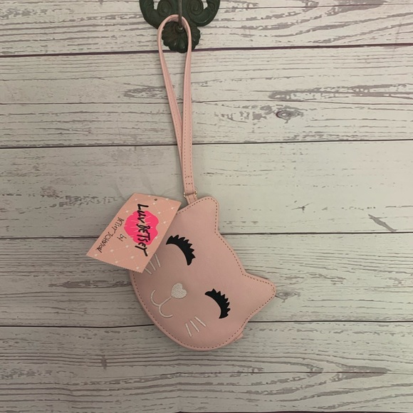 Betsey Johnson Handbags - NWT Betsey Johnson Pink Kitten Wristlet Coin Purse